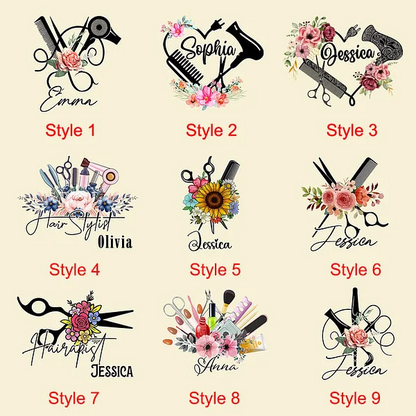 Custom Hair Stylist Tote Bag with Name, Waterproof Large Capacity Hairdresser Canvas Handbag, Birthday/Appreciation Gift for Hairstylist/Beautician