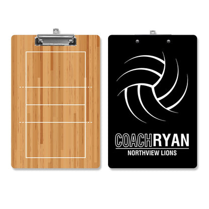 Personalized Volleyball Clipboard, Custom Name Coaching Board, Game Strategy Clipboard for Volleyball Coaches