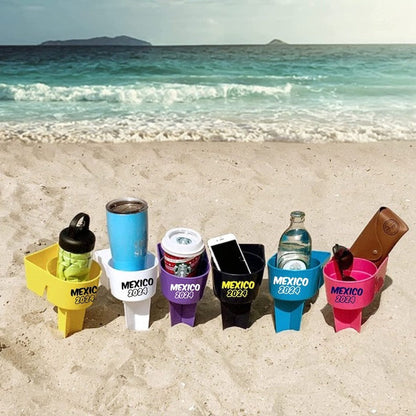 Beach Cup & Phone Holder | drink sand personalized graduation bride gift birthday girls trip wedding favors teacher team family Mother’s Day