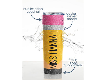 Teacher Gifts Teacher Tumbler Teacher Appreciation Gifts Teacher Christmas Gift Teacher Cup Pencil Tumbler Personalized Teacher Tumbler