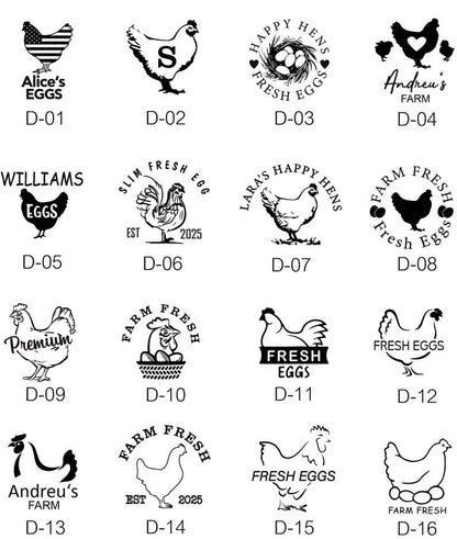Egg Stamps Personalized Custom Egg Stamp, Chicken Coop Idea, Chicken Egg Stamp, Farm Stamper, Chicken Gifts, Hen Mini Egg Stamp For Farmer