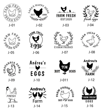 Egg Stamps Personalized Custom Egg Stamp, Chicken Coop Idea, Chicken Egg Stamp, Farm Stamper, Chicken Gifts, Hen Mini Egg Stamp For Farmer