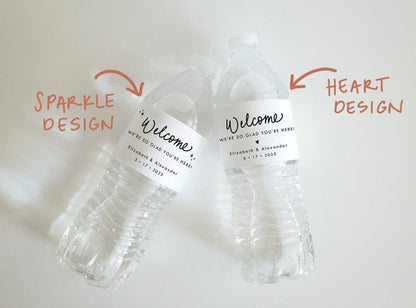 Wedding Welcome Water Bottle Labels || Wedding Water Bottle Labels, Water Bottle Sticker, Water Bottle Wrapper