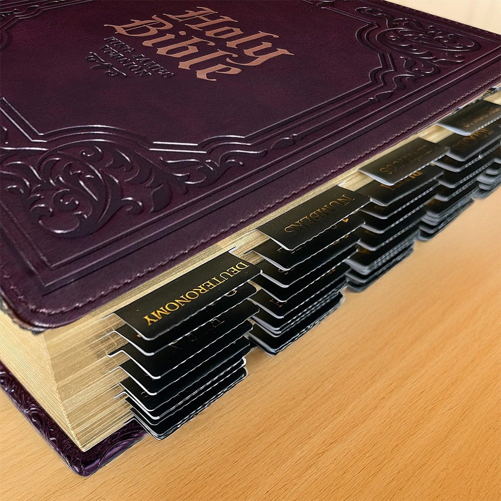 KJV Holy Bible, Giant Print Full-size Faux Leather Red Letter Edition - Thumb Index & Ribbon Marker, King James Version, Dark Brown (KJV Full Size GP Editions)