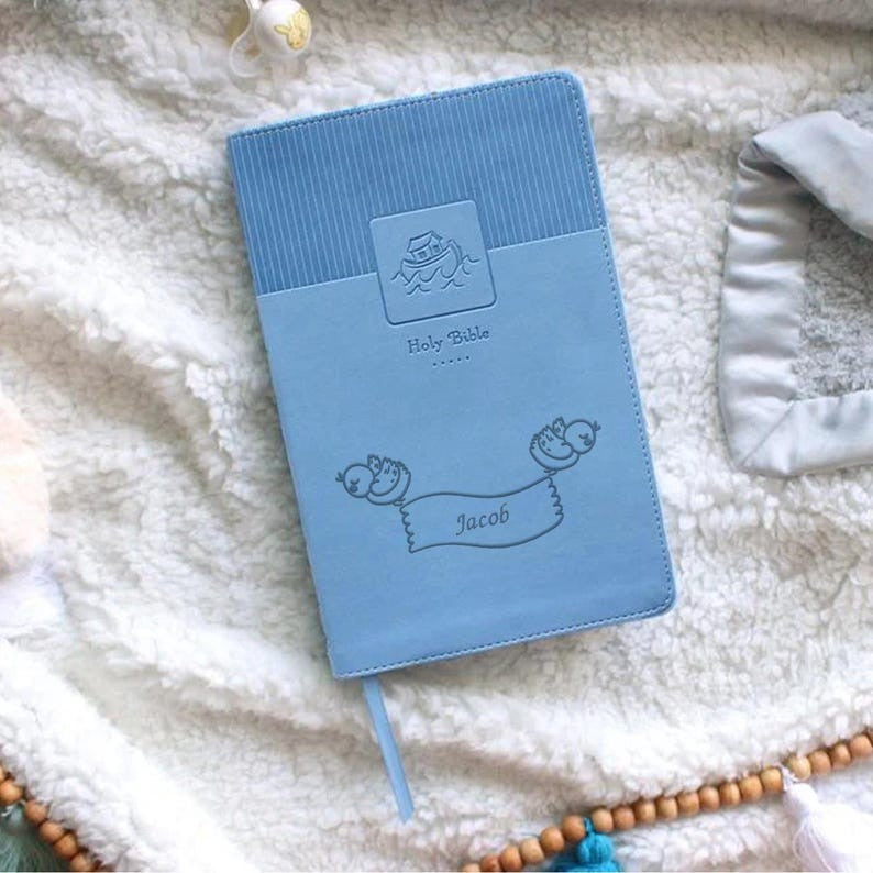 Custom Baby Bible NIV, Personalized Kids Bible, Religious Keepsake for Kids, Baptism Gifts, First Easter Gift Baby Girl Baby Boy Name Bible