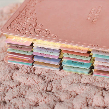 KJV Holy Bible, Giant Print Full-size Faux Leather Red Letter Edition - Thumb Index & Ribbon Marker, King James Version, Pink (KJV Full Size GP Editions)