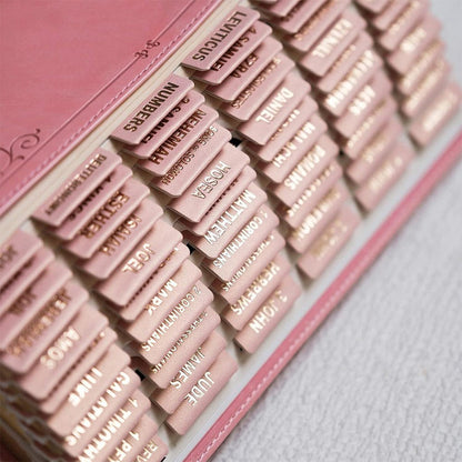 KJV Holy Bible, Giant Print Full-size Faux Leather Red Letter Edition - Thumb Index & Ribbon Marker, King James Version, Pink (KJV Full Size GP Editions)