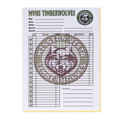 Custom Lineup Cards Baseball or Softball - 4 Part Carbonless