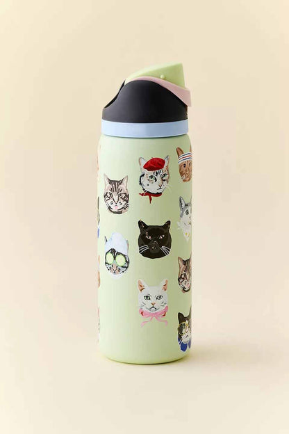 Cat Collage Water Bottle
