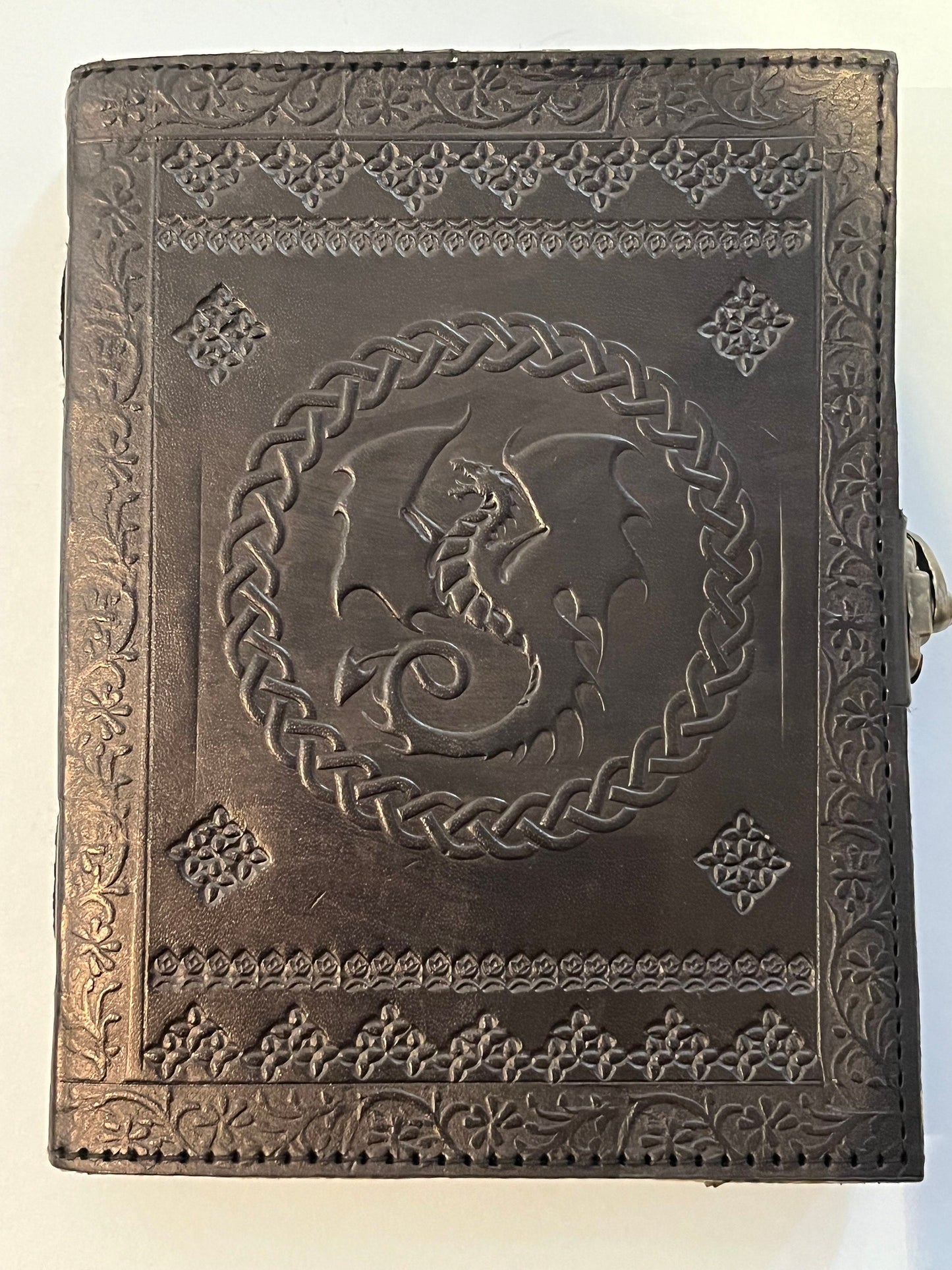 Celtic Dragon Leather Journal, Dragon Leather Notebook, Handmade Leather Journal, Dragon Journal Writing Notebook for Men & Women