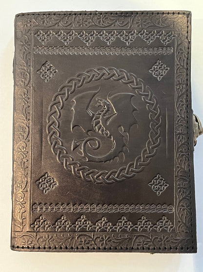 Celtic Dragon Leather Journal, Dragon Leather Notebook, Handmade Leather Journal, Dragon Journal Writing Notebook for Men & Women