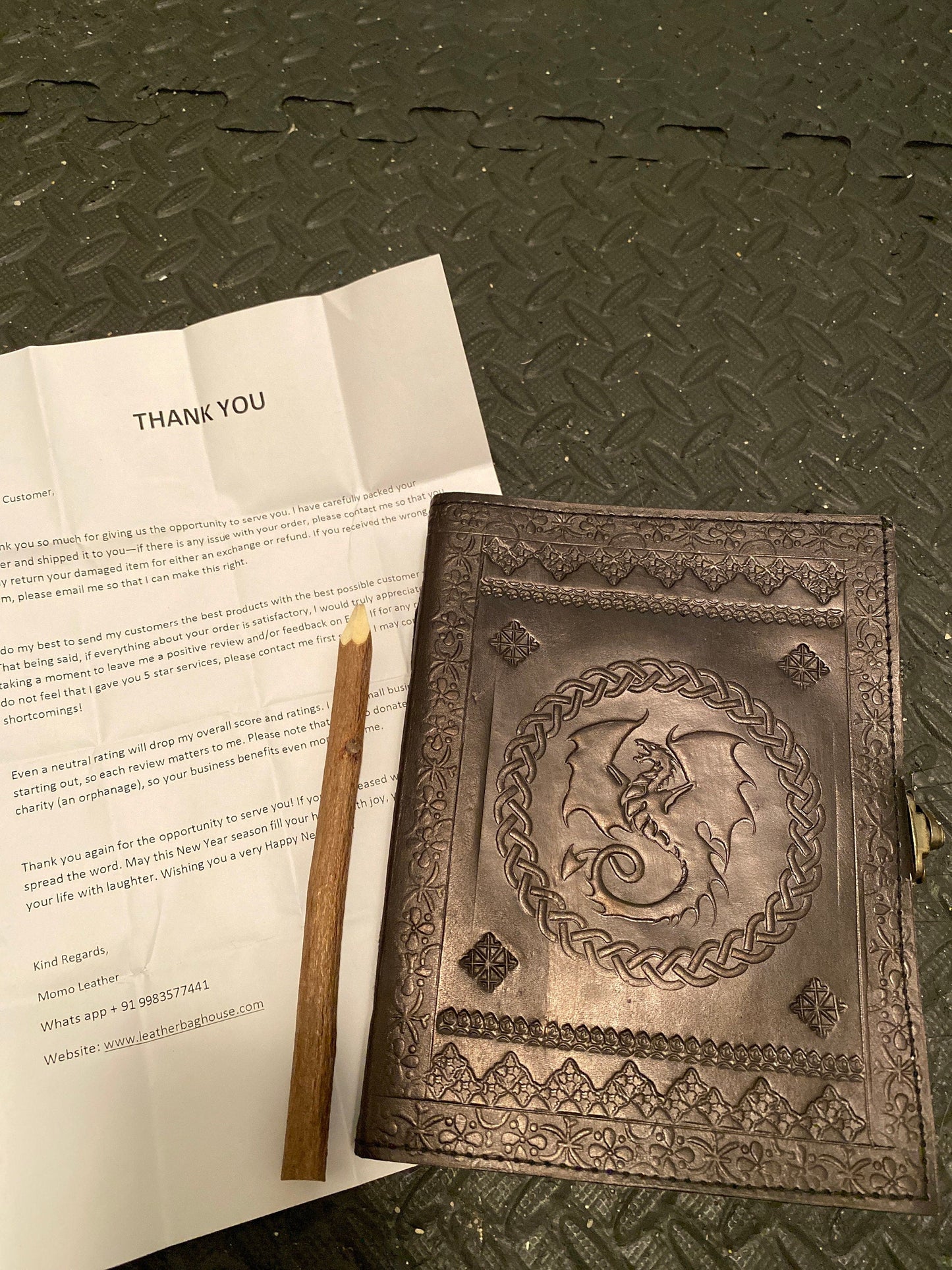 Celtic Dragon Leather Journal, Dragon Leather Notebook, Handmade Leather Journal, Dragon Journal Writing Notebook for Men & Women