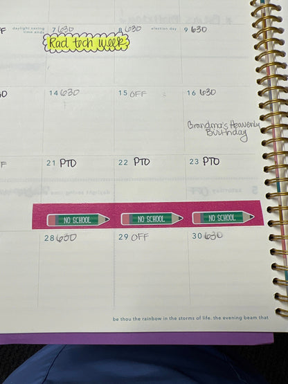 CUSTOM Pencil Label Sticker for Planners or Calendars [328]