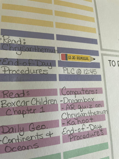 CUSTOM Pencil Label Sticker for Planners or Calendars [328]