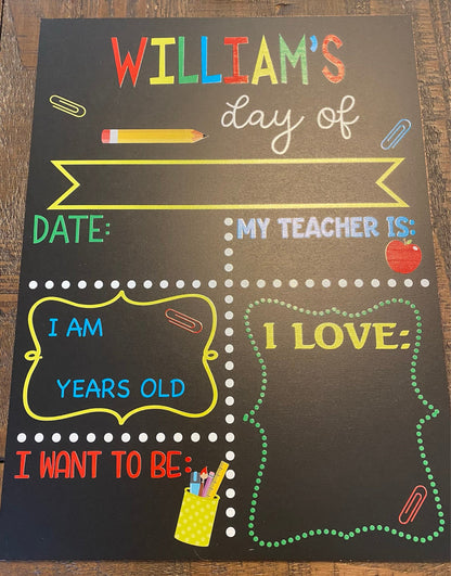 First Day of School Sign reusable, Back to School Chalkboard Sign, Milestone Chalkboard, 1st day of school sign, Last day of school sign