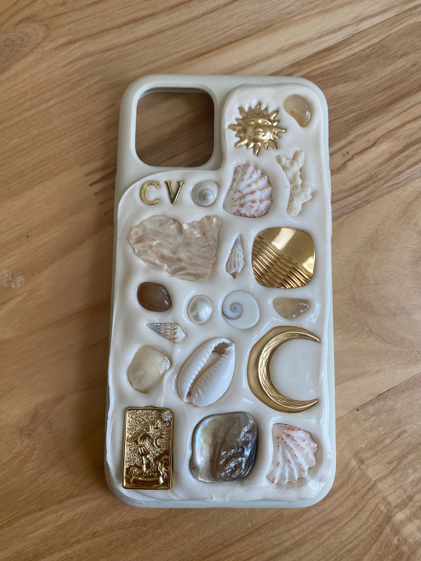 Celestial Shell Stone Mosaic Decoden Phone Case