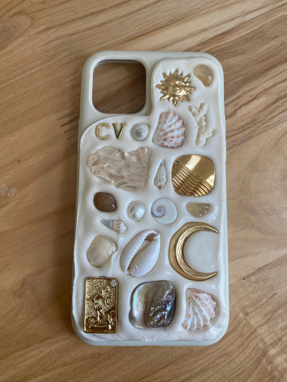 Celestial Shell Stone Mosaic Decoden Phone Case