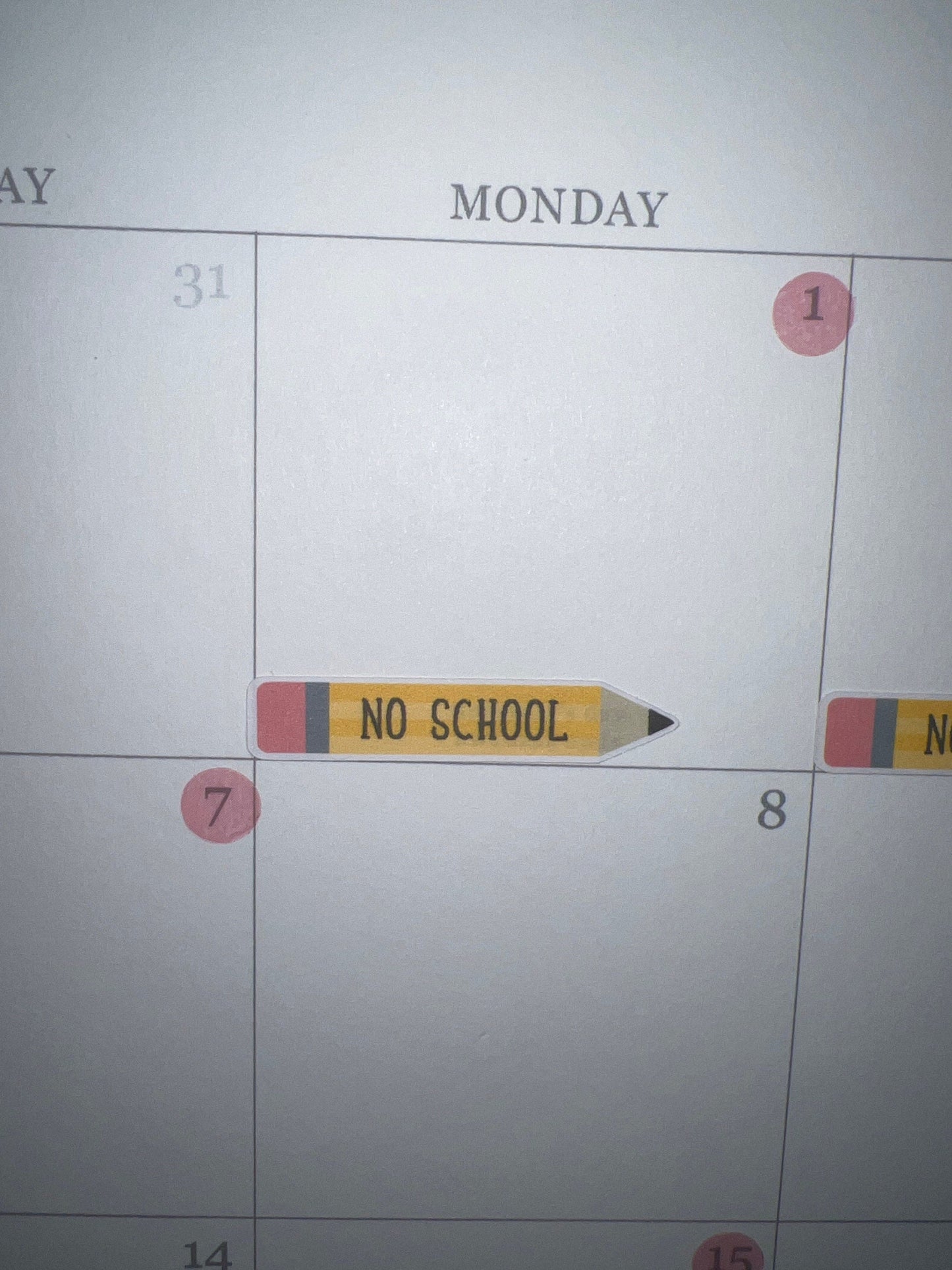 CUSTOM Pencil Label Sticker for Planners or Calendars [328]