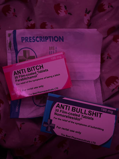 (Sets of 2) Novelty Joke Pill Tablet Box - Fun Rude Xmas/Birthday Gift - Funny Prank Present