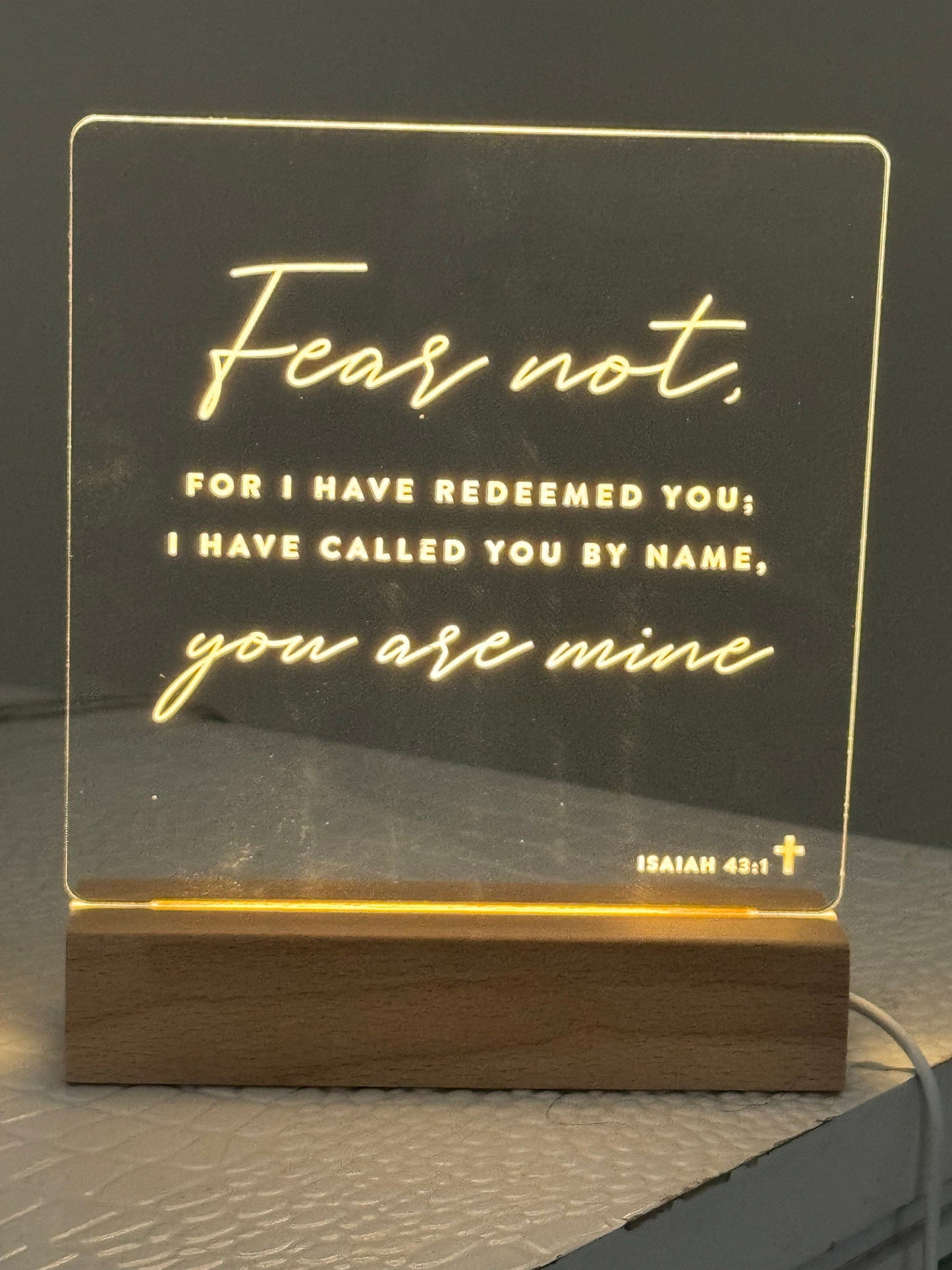 Bible Verse LED Light • Custom LED Night Light • Favorite Bible Verse • LED Frame • New Home Gift • Christmas Gift Christian • BVL01