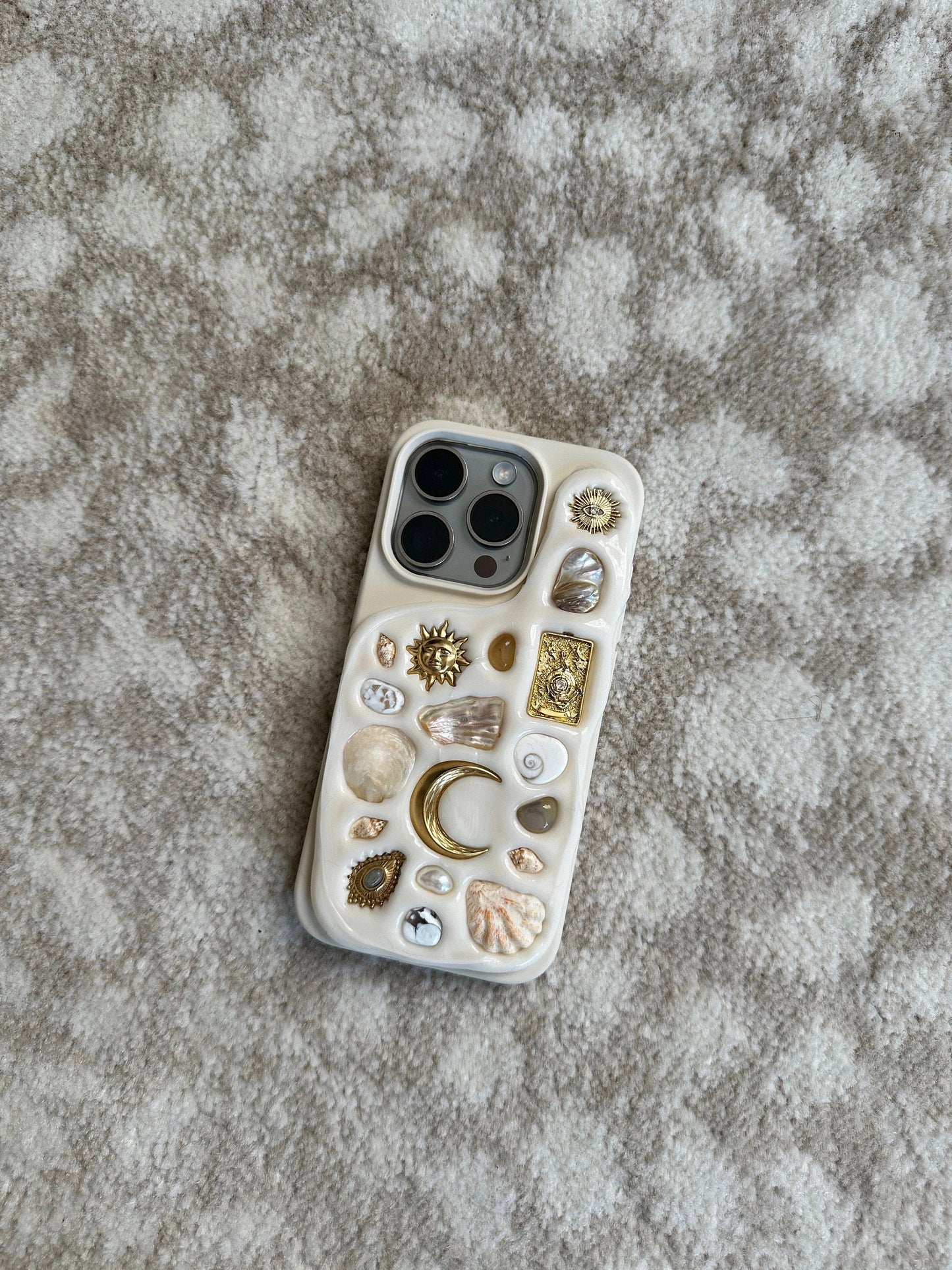 Celestial Shell Stone Mosaic Decoden Phone Case