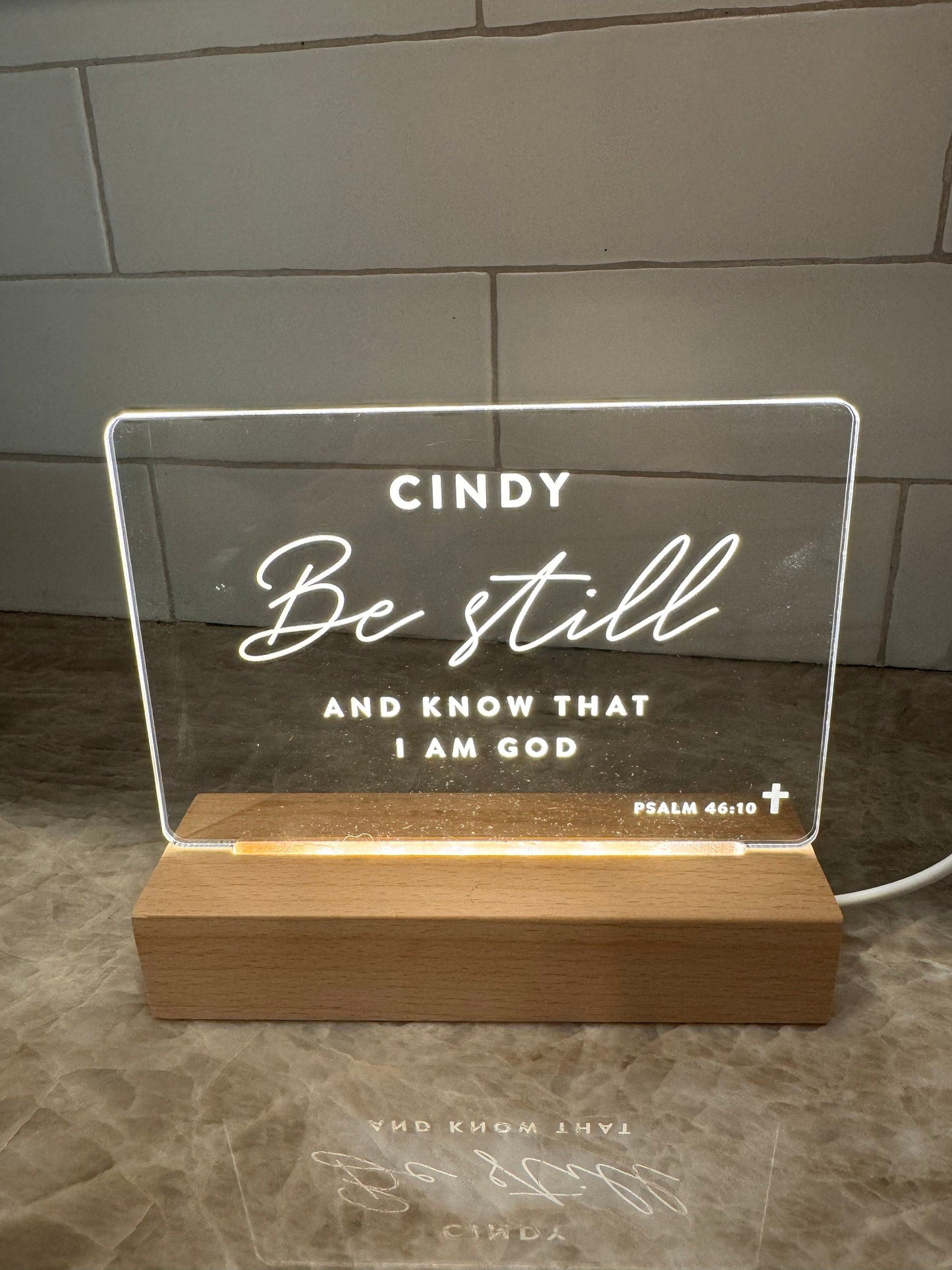 Bible Verse LED Light • Custom LED Night Light • Favorite Bible Verse • LED Frame • New Home Gift • Christmas Gift Christian • BVL01