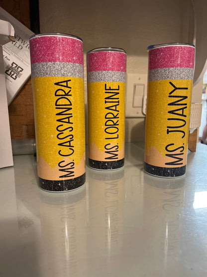 Teacher Gifts Teacher Tumbler Teacher Appreciation Gifts Teacher Christmas Gift Teacher Cup Pencil Tumbler Personalized Teacher Tumbler