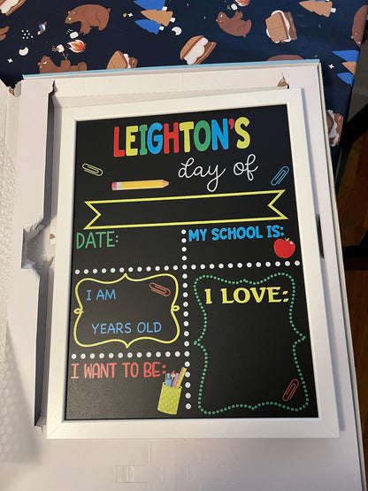 First Day of School Sign reusable, Back to School Chalkboard Sign, Milestone Chalkboard, 1st day of school sign, Last day of school sign