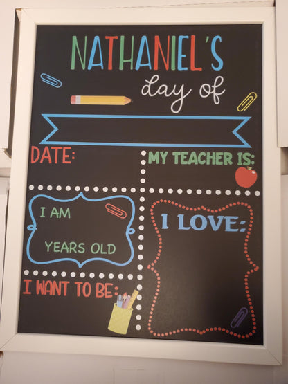 First Day of School Sign reusable, Back to School Chalkboard Sign, Milestone Chalkboard, 1st day of school sign, Last day of school sign