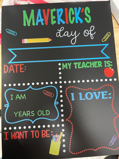 First Day of School Sign reusable, Back to School Chalkboard Sign, Milestone Chalkboard, 1st day of school sign, Last day of school sign