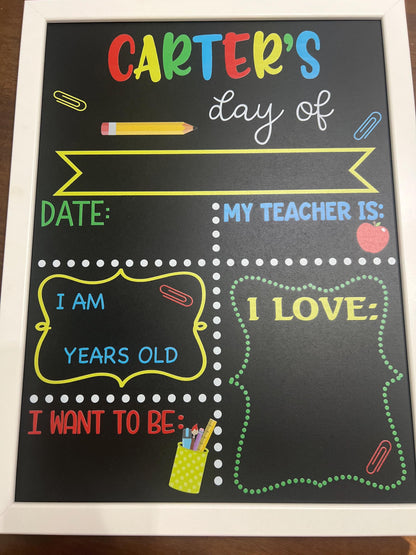 First Day of School Sign reusable, Back to School Chalkboard Sign, Milestone Chalkboard, 1st day of school sign, Last day of school sign