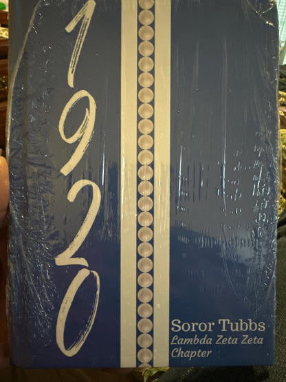 Personalized (Pearls) Zeta 1920 Jersey (Blue Cover) Hardcover Journal Matte | Diary | Blue and White | 1920 | ZPB Inspired | Sorority Gifts