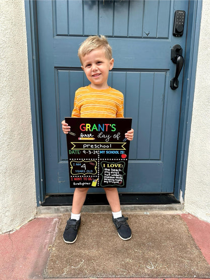 First Day of School Sign reusable, Back to School Chalkboard Sign, Milestone Chalkboard, 1st day of school sign, Last day of school sign
