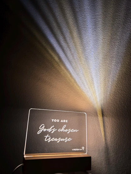 Bible Verse LED Light • Custom LED Night Light • Favorite Bible Verse • LED Frame • New Home Gift • Christmas Gift Christian • BVL01