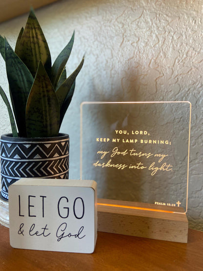 Bible Verse LED Light • Custom LED Night Light • Favorite Bible Verse • LED Frame • New Home Gift • Christmas Gift Christian • BVL01