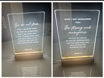 Bible Verse LED Light • Custom LED Night Light • Favorite Bible Verse • LED Frame • New Home Gift • Christmas Gift Christian • BVL01