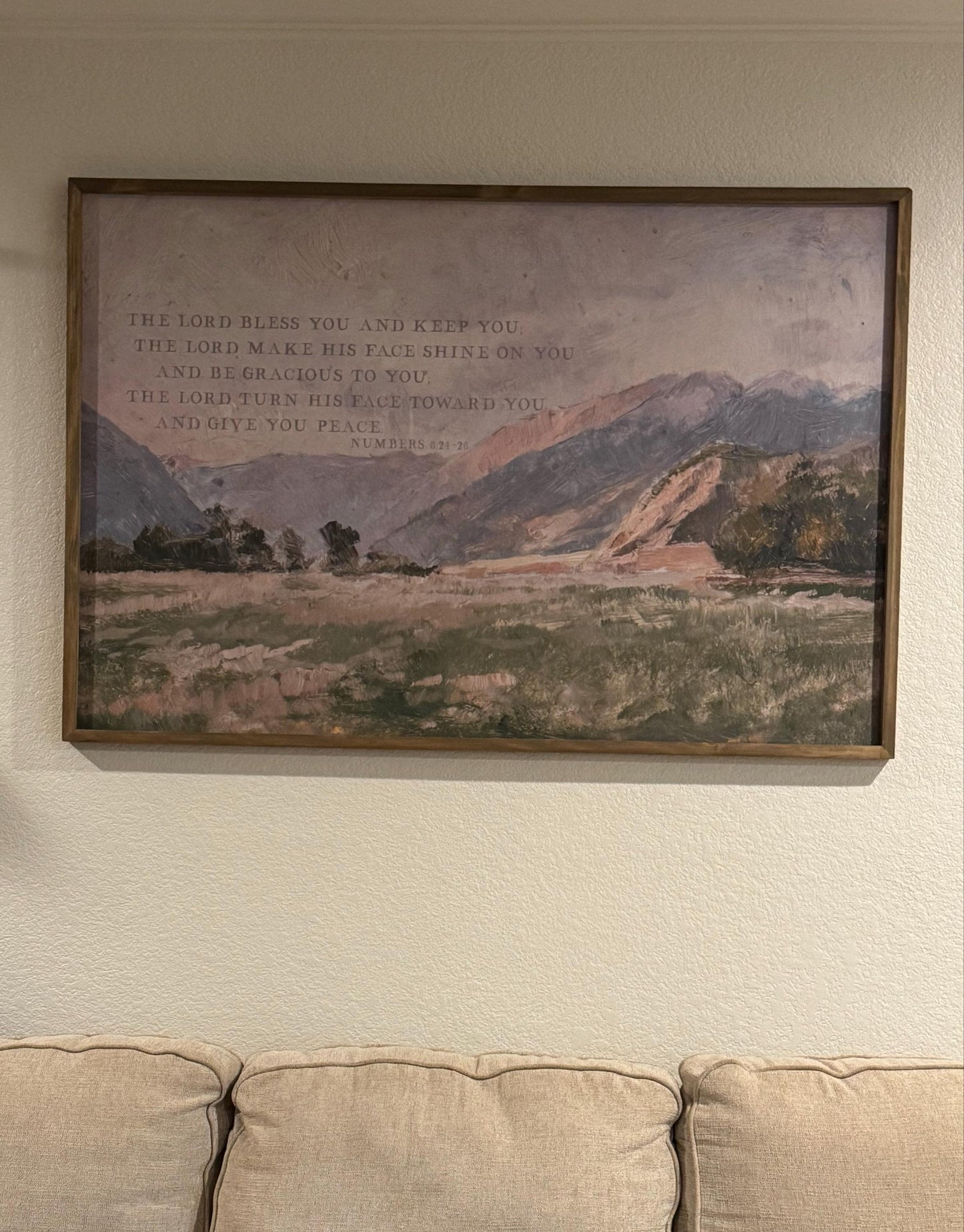 Christian Wall Art | Bible Verse Wall Art | May The Lord Bless You And Keep You | The Blessing Kari Jobe Canvas Wall Art Print  | F570