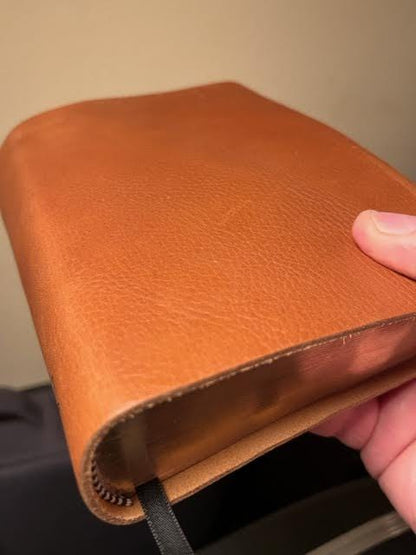 NIV Handbound Large Print Leather Bible | Full Grain, Personalized, Red Letter