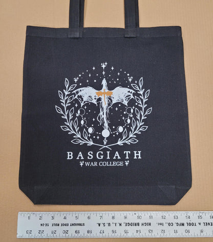 Fourth Wing Tote Bag, Basgiath War College Canvas Bag, Dragon Rider, Bookish Tote Bag Riders Quadrant, Fantasy reader
