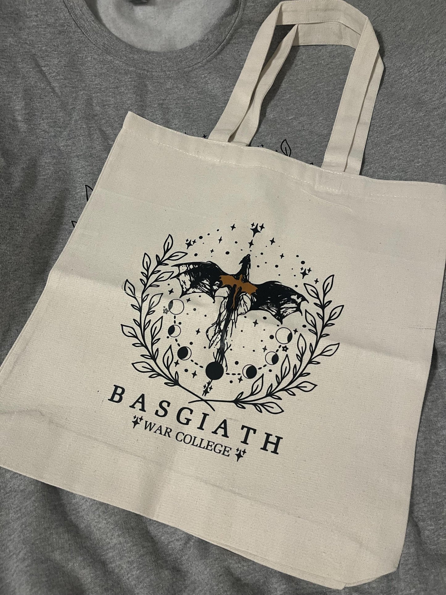 Fourth Wing Tote Bag, Basgiath War College Canvas Bag, Dragon Rider, Bookish Tote Bag Riders Quadrant, Fantasy reader