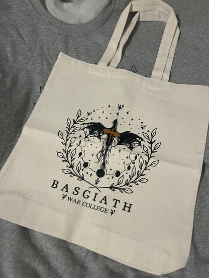 Fourth Wing Tote Bag, Basgiath War College Canvas Bag, Dragon Rider, Bookish Tote Bag Riders Quadrant, Fantasy reader