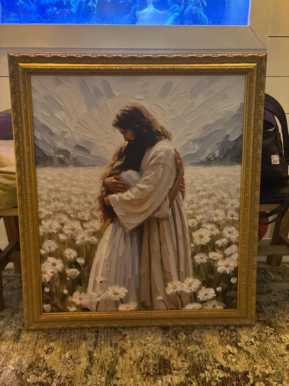 His Love, Christian Wall Art, Jesus Hugging Woman, Jesus Art, LDS Prints, Bible Art, Jesus with Woman, Jesus Wall Art, Christian Printable