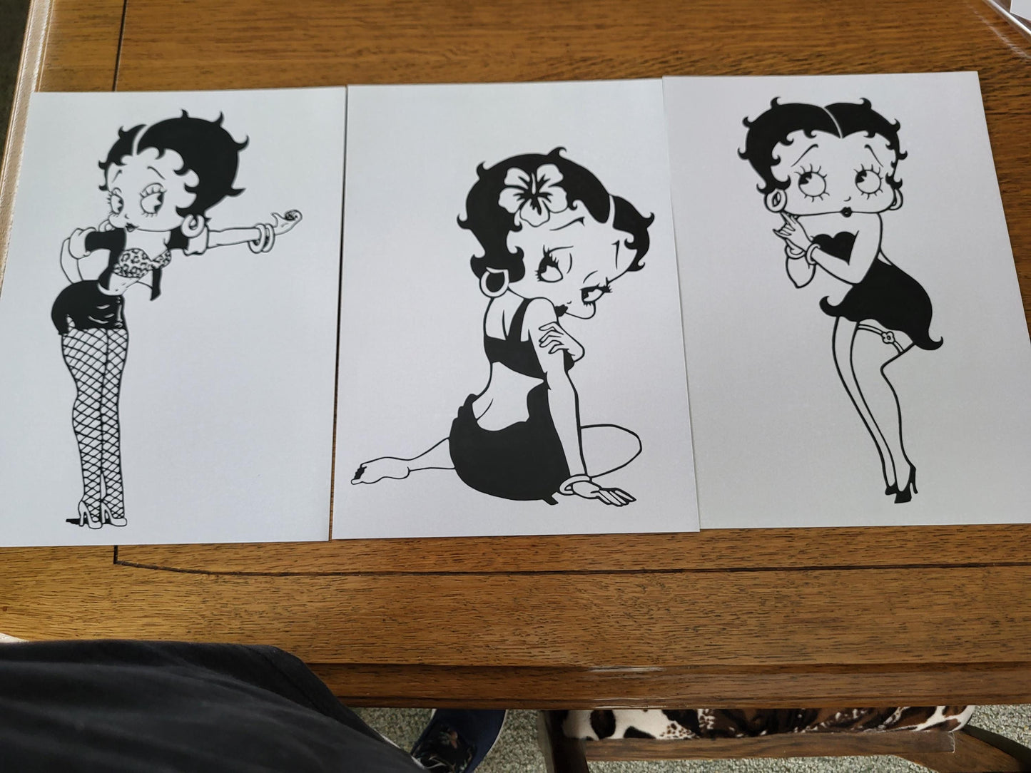 Betty Boop Set of 3 Canvas / Art Prints / Framed Wall Art, Home Decor, Dorm Art for College Girls, Aura Poster Gift for Girlfriend