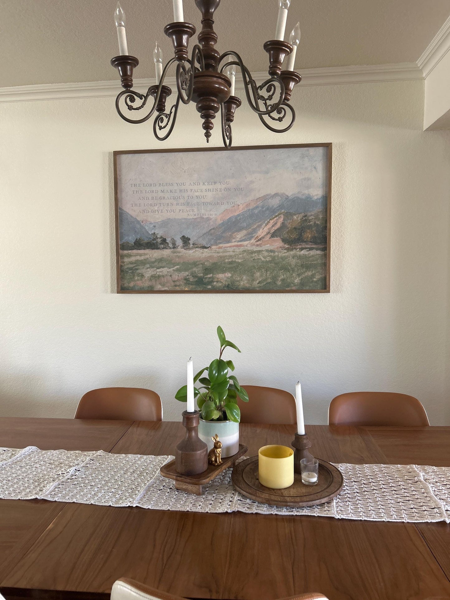 Christian Wall Art | Bible Verse Wall Art | May The Lord Bless You And Keep You | The Blessing Kari Jobe Canvas Wall Art Print  | F570