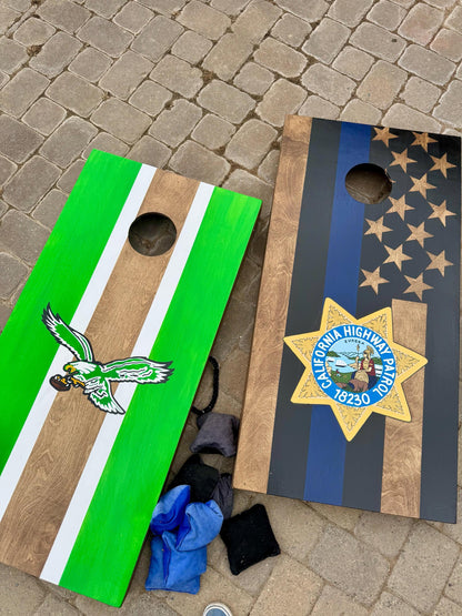 Custom Cornhole Boards, Company logo, Sport, College, House Divided, Monogram, Cornhole Set with Bags, Housewarming Gift