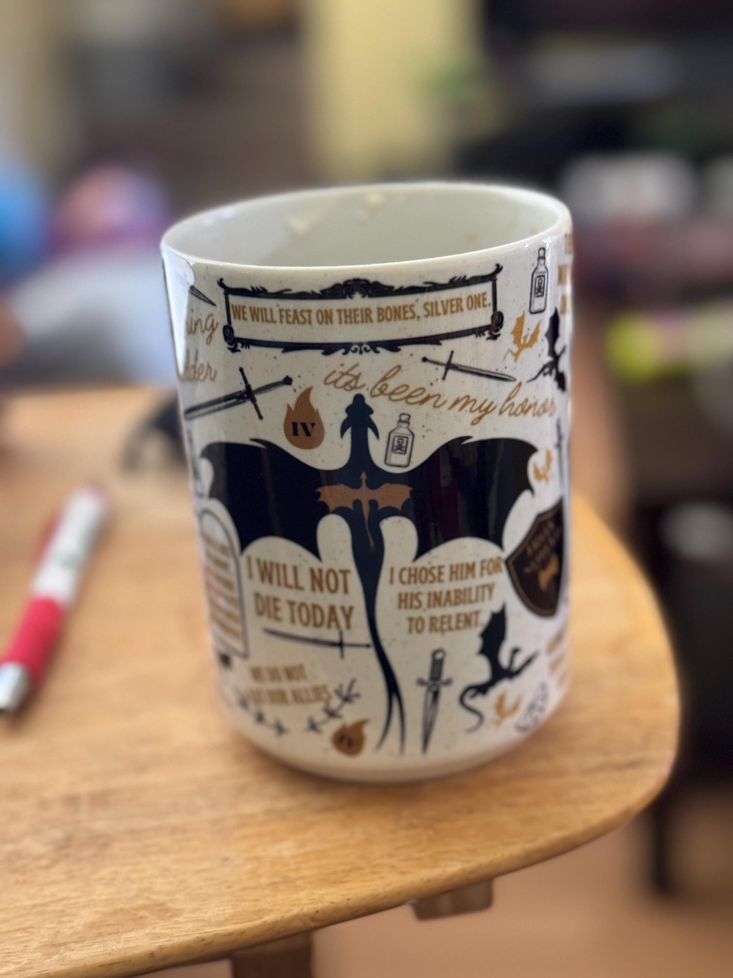 Fourth Wing Quote Mug Fantasy Bookish Gift, Dragon Rider Coffee Cup, Basgiath War College Merch, Violet Sorrengail and Xaden Riorson Fan