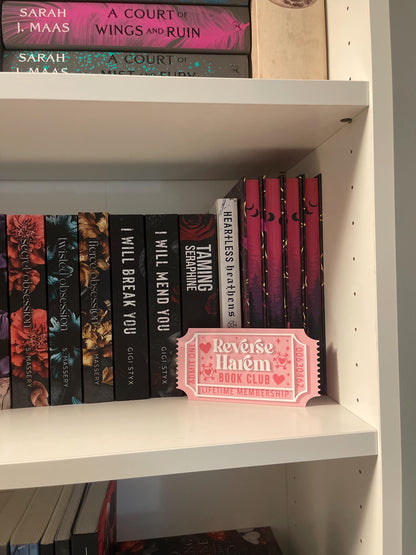 Bookish Ticket | Bookclub Ticket | Bookshelf Decor | Bookish Decor | Romance Books | Bookworm | Book Lover