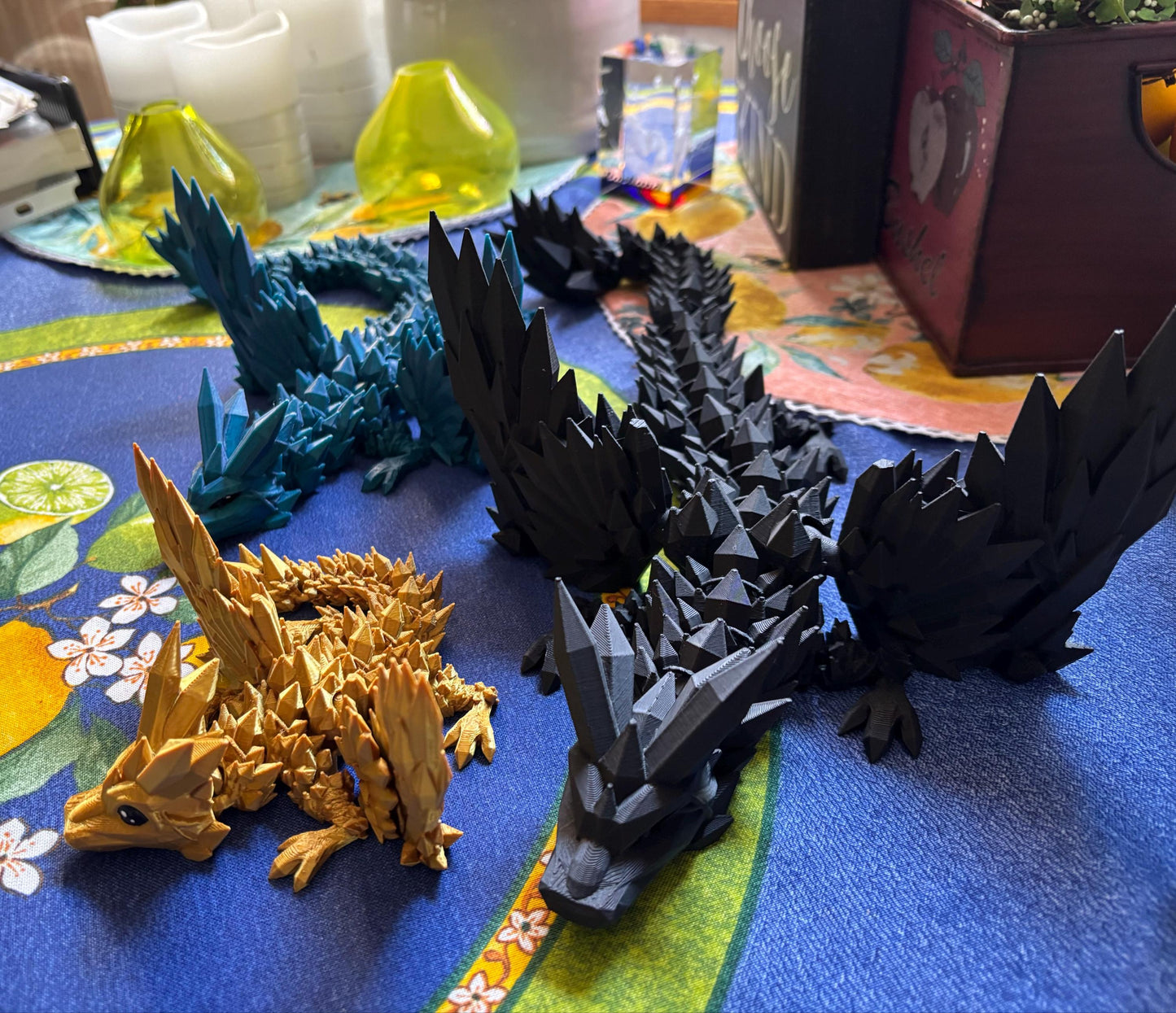 3D Printed Dragon | Articulated Fourth Wing Inspired Dragons | Bookshelf Decor | Fidget Spinner | Tairn Sgaeyl Andarna | Reader Gift Idea