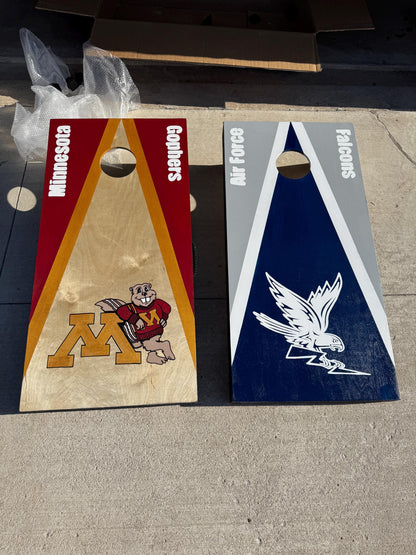 Custom Cornhole Boards, Company logo, Sport, College, House Divided, Monogram, Cornhole Set with Bags, Housewarming Gift