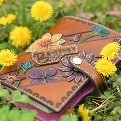 Customizable Hand-Tooled Leather Bible cover